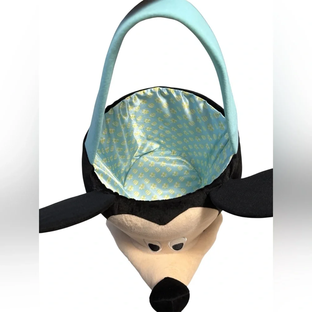 Disney Mickey Mouse Plush Basket - Black and Cream